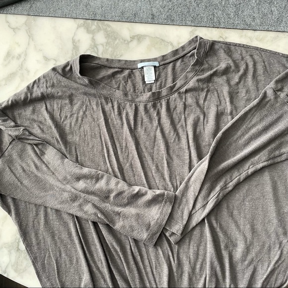 Cozy Eberjey Charcoal Lounge Bow Top M - Picture 6 of 10